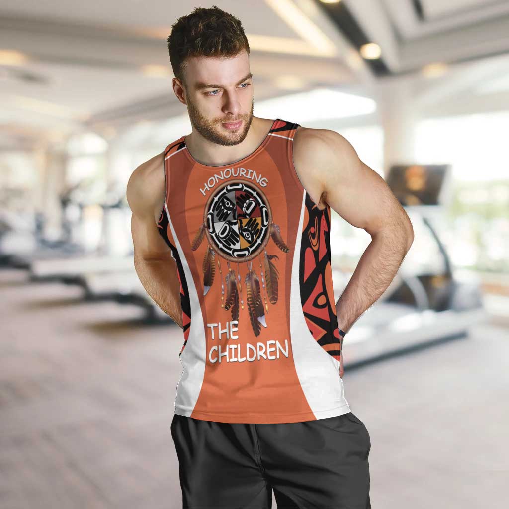 Personalized Orange Day Canada Men Tank Top Honouring The Children Haida Pattern - Wonder Print Shop