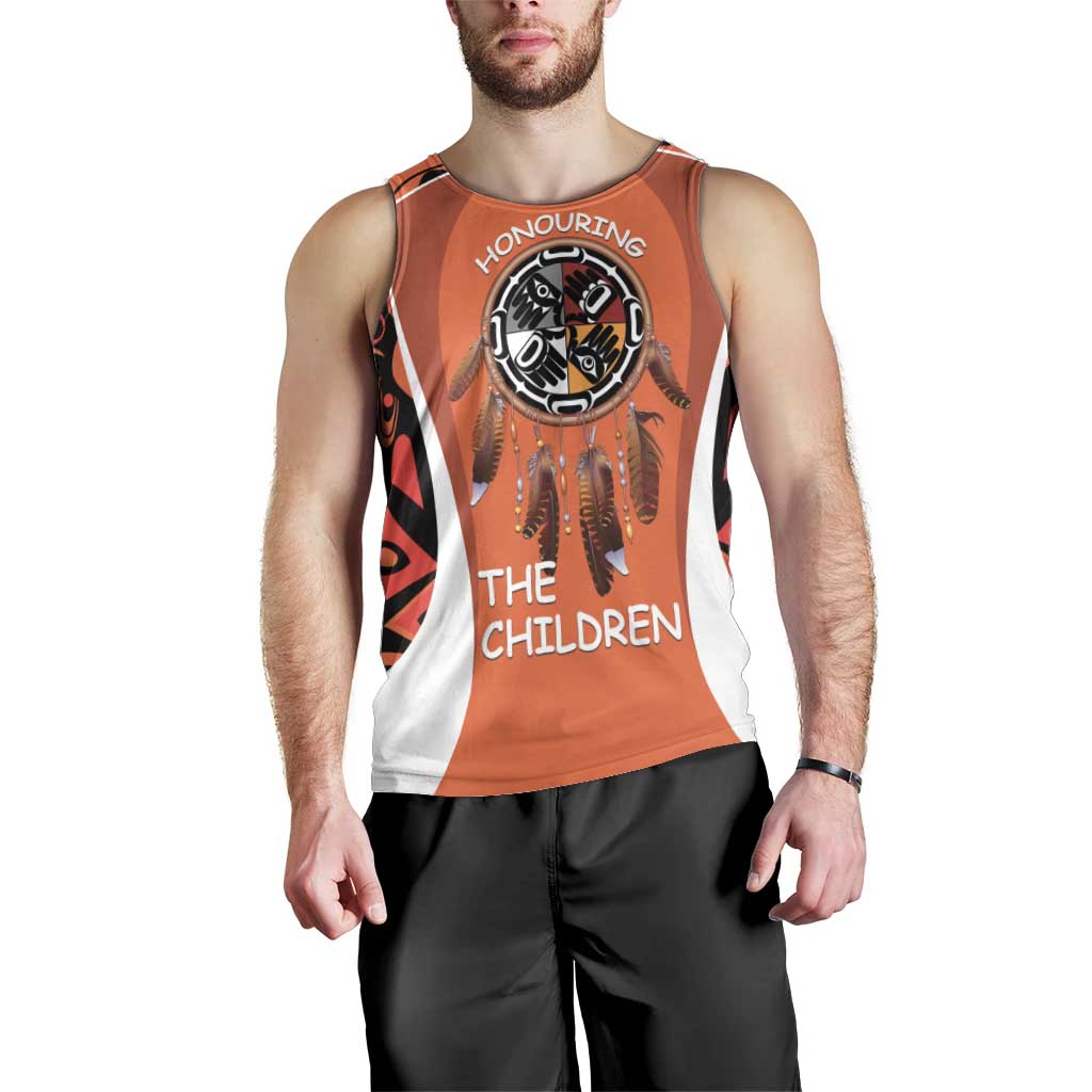 Personalized Orange Day Canada Men Tank Top Honouring The Children Haida Pattern - Wonder Print Shop