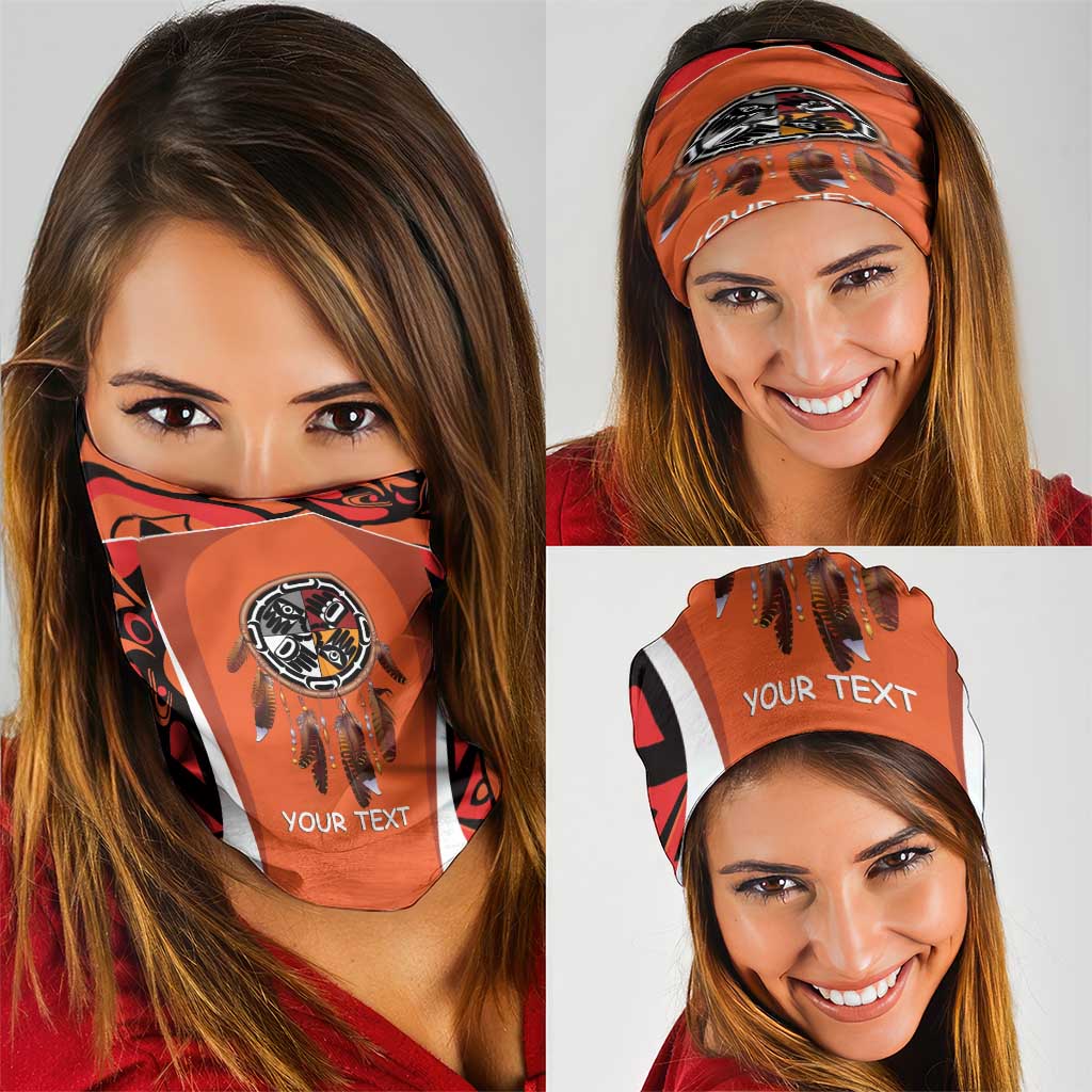 Personalized Orange Day Canada Neck Gaiter Honouring The Children Haida Pattern - Wonder Print Shop