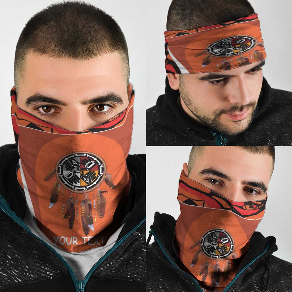 Personalized Orange Day Canada Neck Gaiter Honouring The Children Haida Pattern - Wonder Print Shop