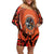Personalized Orange Day Canada Off Shoulder Short Dress Honouring The Children Haida Pattern - Wonder Print Shop