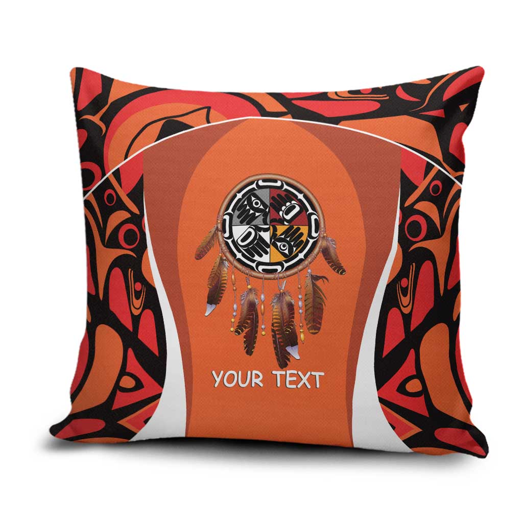 Personalized Orange Day Canada Pillow Cover Honouring The Children Haida Pattern - Wonder Print Shop