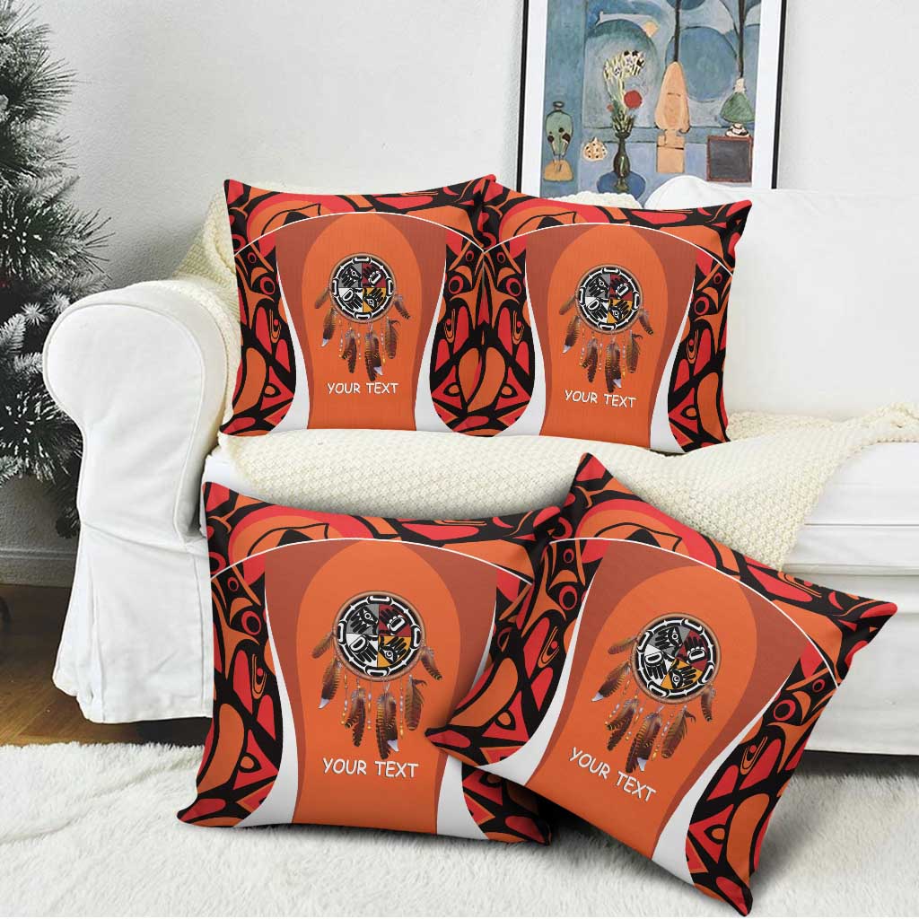 Personalized Orange Day Canada Pillow Cover Honouring The Children Haida Pattern - Wonder Print Shop