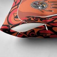Personalized Orange Day Canada Pillow Cover Honouring The Children Haida Pattern - Wonder Print Shop