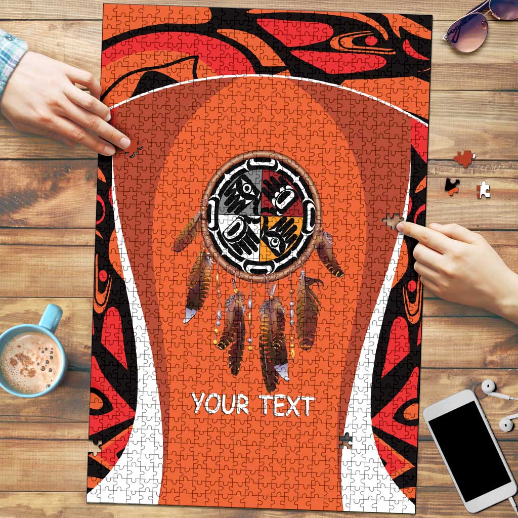 Personalized Orange Day Canada Puzzle Honouring The Children Haida Pattern - Wonder Print Shop