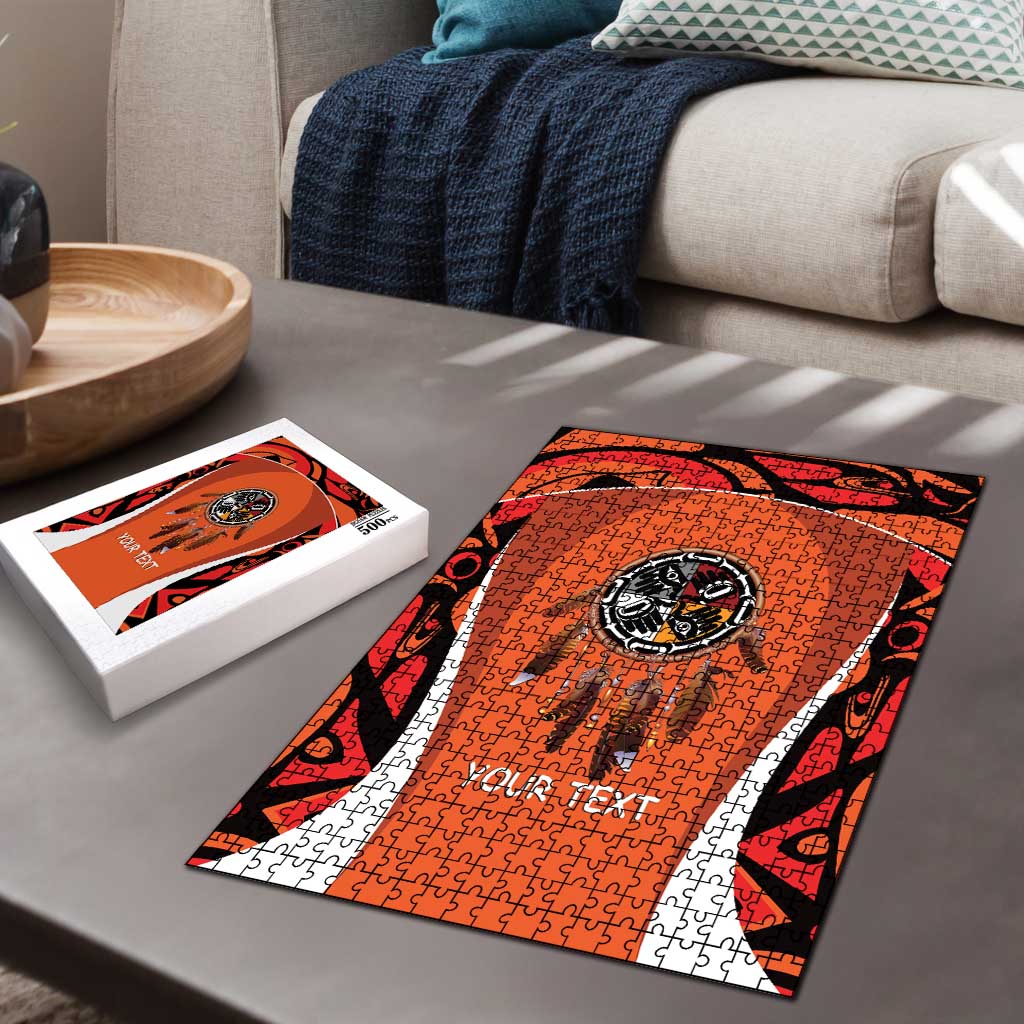 Personalized Orange Day Canada Puzzle Honouring The Children Haida Pattern - Wonder Print Shop