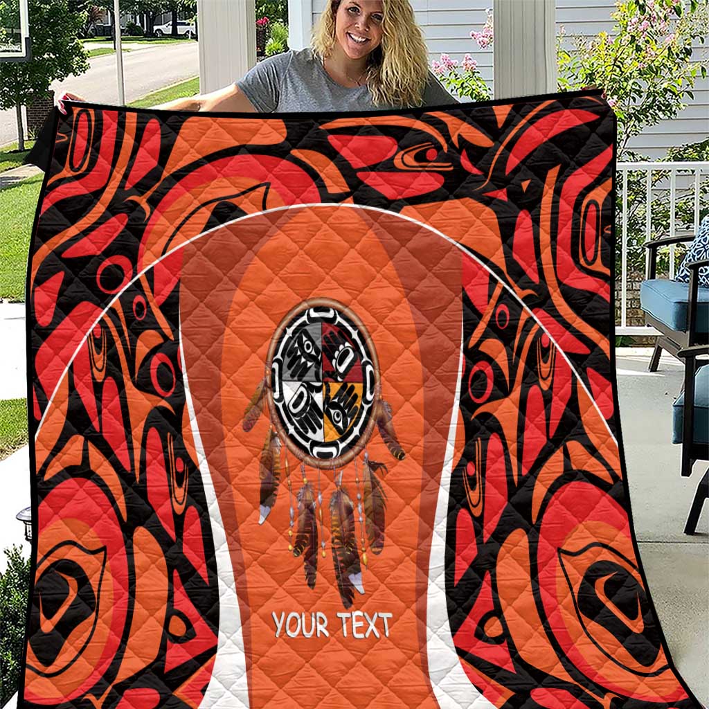 Personalized Orange Day Canada Quilt Honouring The Children Haida Pattern - Wonder Print Shop