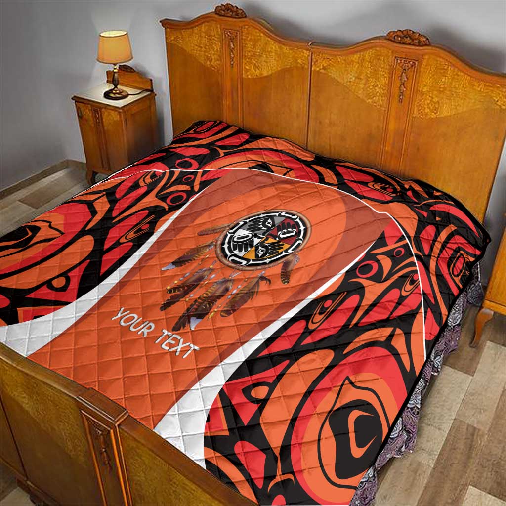 Personalized Orange Day Canada Quilt Honouring The Children Haida Pattern - Wonder Print Shop