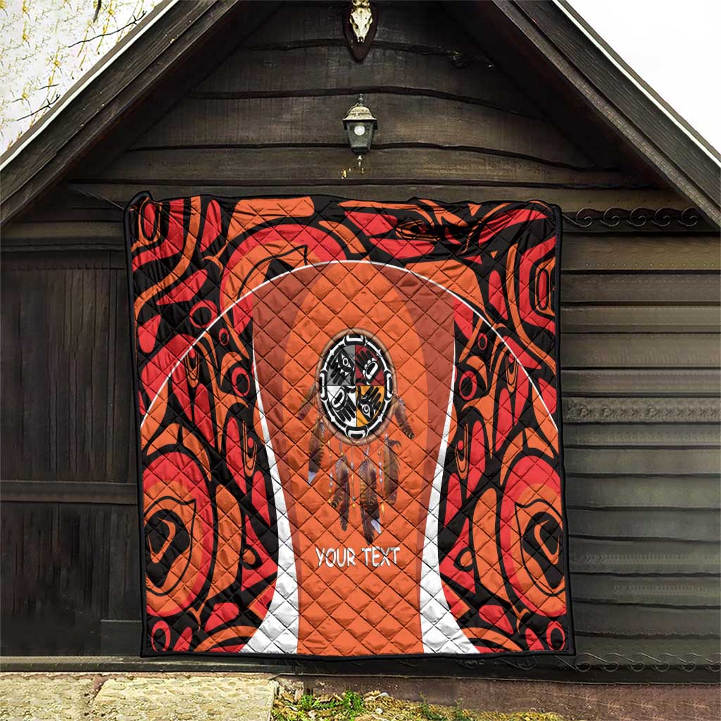 Personalized Orange Day Canada Quilt Honouring The Children Haida Pattern - Wonder Print Shop