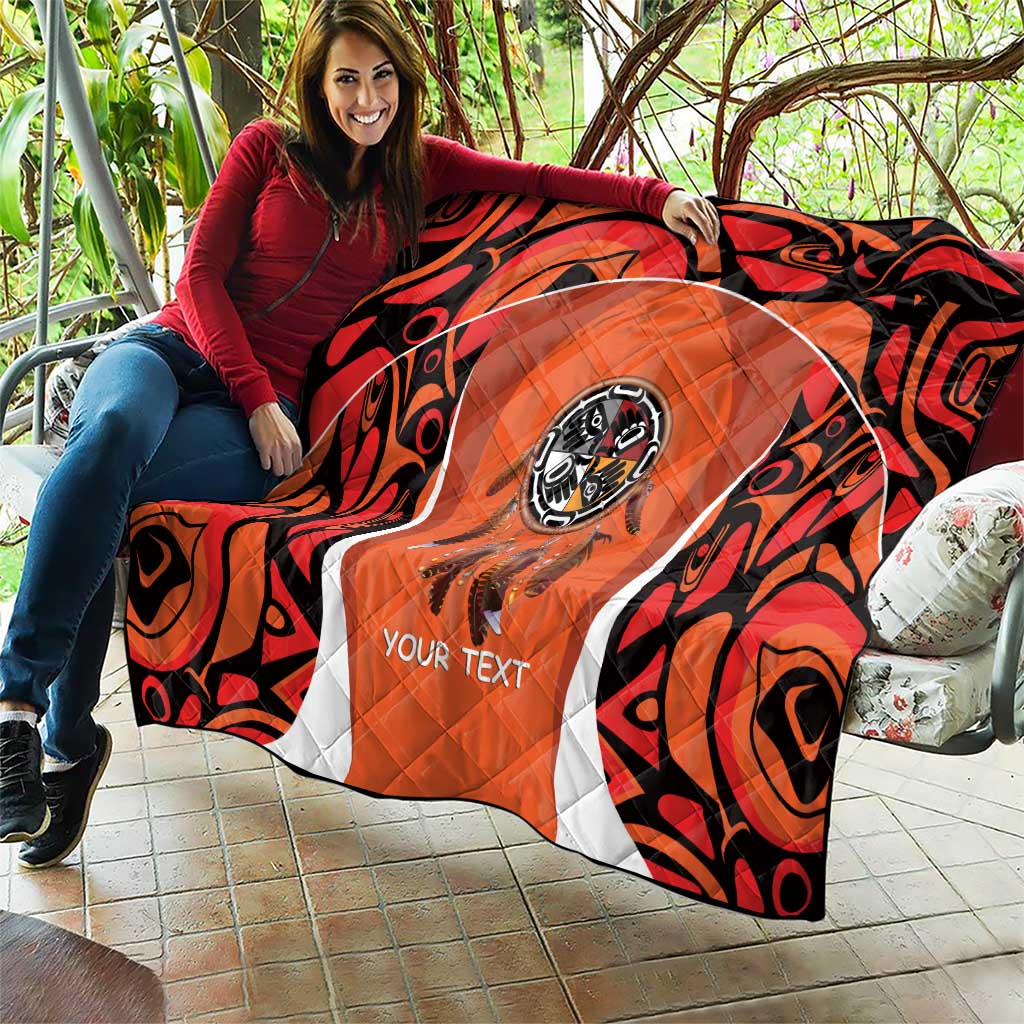Personalized Orange Day Canada Quilt Honouring The Children Haida Pattern - Wonder Print Shop