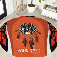 Personalized Orange Day Canada Round Carpet Honouring The Children Haida Pattern - Wonder Print Shop