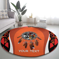 Personalized Orange Day Canada Round Carpet Honouring The Children Haida Pattern - Wonder Print Shop