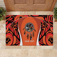 Personalized Orange Day Canada Rubber Doormat Honouring The Children Haida Pattern - Wonder Print Shop