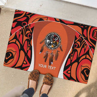 Personalized Orange Day Canada Rubber Doormat Honouring The Children Haida Pattern - Wonder Print Shop