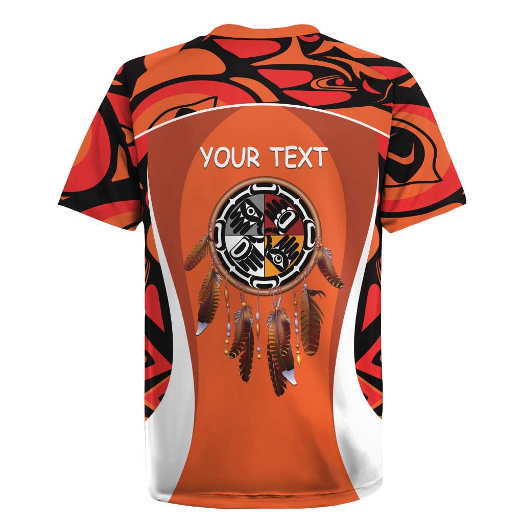Personalized Orange Day Canada Rugby Jersey Honouring The Children Haida Pattern - Wonder Print Shop