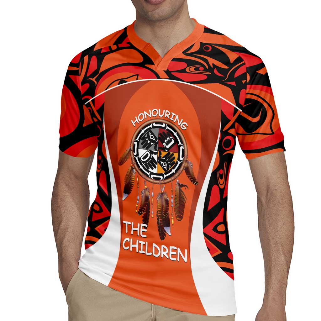 Personalized Orange Day Canada Rugby Jersey Honouring The Children Haida Pattern - Wonder Print Shop
