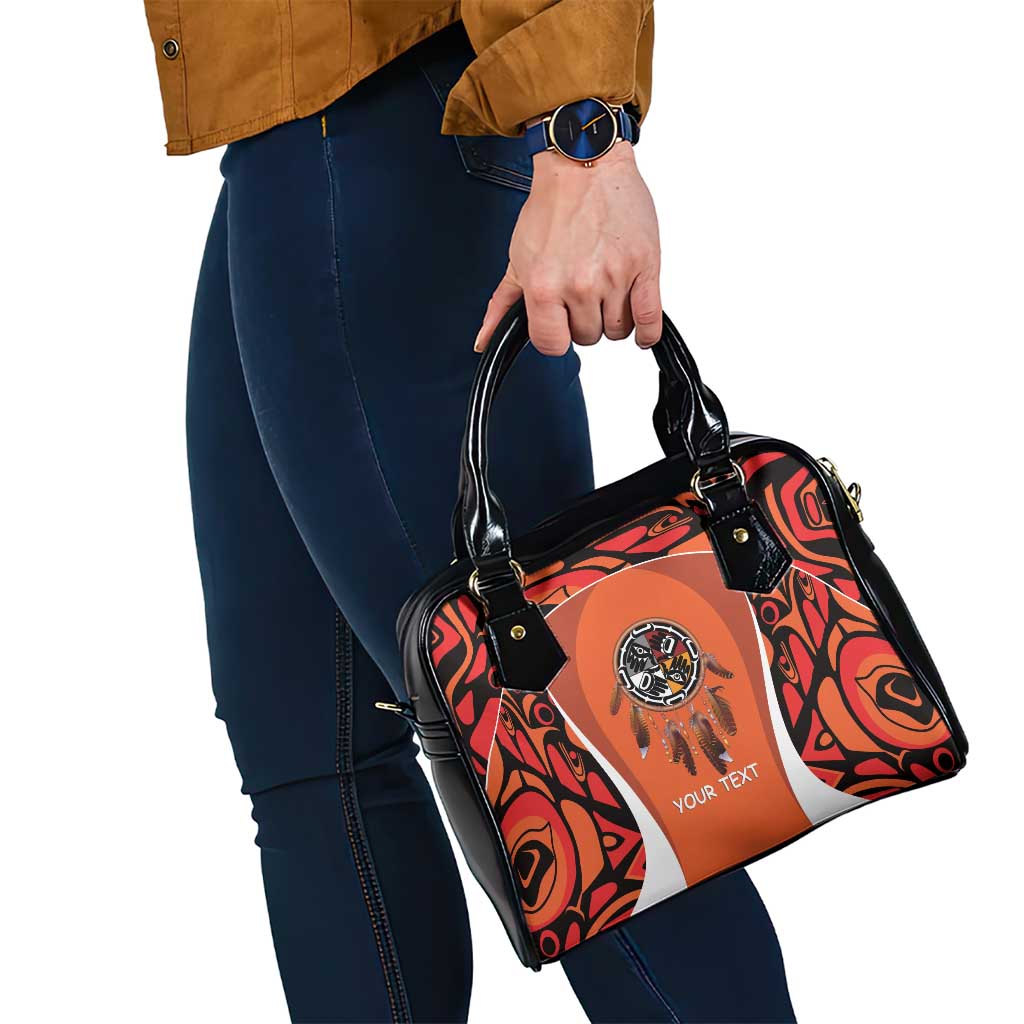 Personalized Orange Day Canada Shoulder Handbag Honouring The Children Haida Pattern - Wonder Print Shop