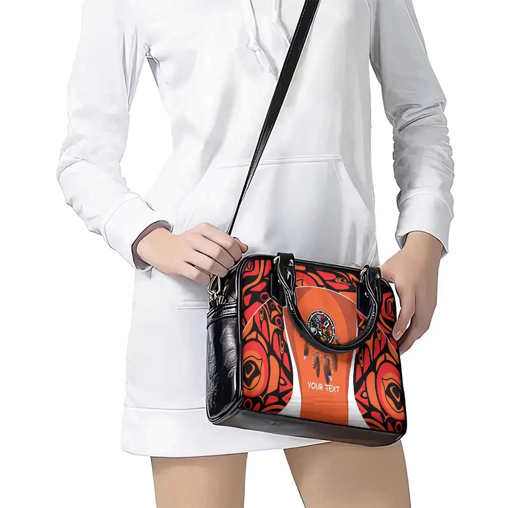 Personalized Orange Day Canada Shoulder Handbag Honouring The Children Haida Pattern - Wonder Print Shop