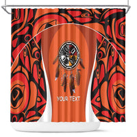 Personalized Orange Day Canada Shower Curtain Honouring The Children Haida Pattern - Wonder Print Shop