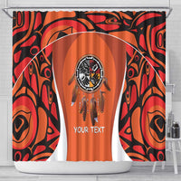 Personalized Orange Day Canada Shower Curtain Honouring The Children Haida Pattern - Wonder Print Shop