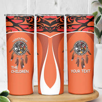 Personalized Orange Day Canada Skinny Tumbler Honouring The Children Haida Pattern - Wonder Print Shop