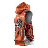 Personalized Orange Day Canada Sleeveless Hoodie Honouring The Children Haida Pattern - Wonder Print Shop
