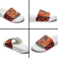 Personalized Orange Day Canada Slide Sandals Honouring The Children Haida Pattern - Wonder Print Shop