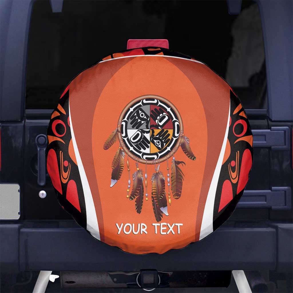 Personalized Orange Day Canada Spare Tire Cover Honouring The Children Haida Pattern - Wonder Print Shop