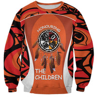 Personalized Orange Day Canada Sweatshirt Honouring The Children Haida Pattern - Wonder Print Shop