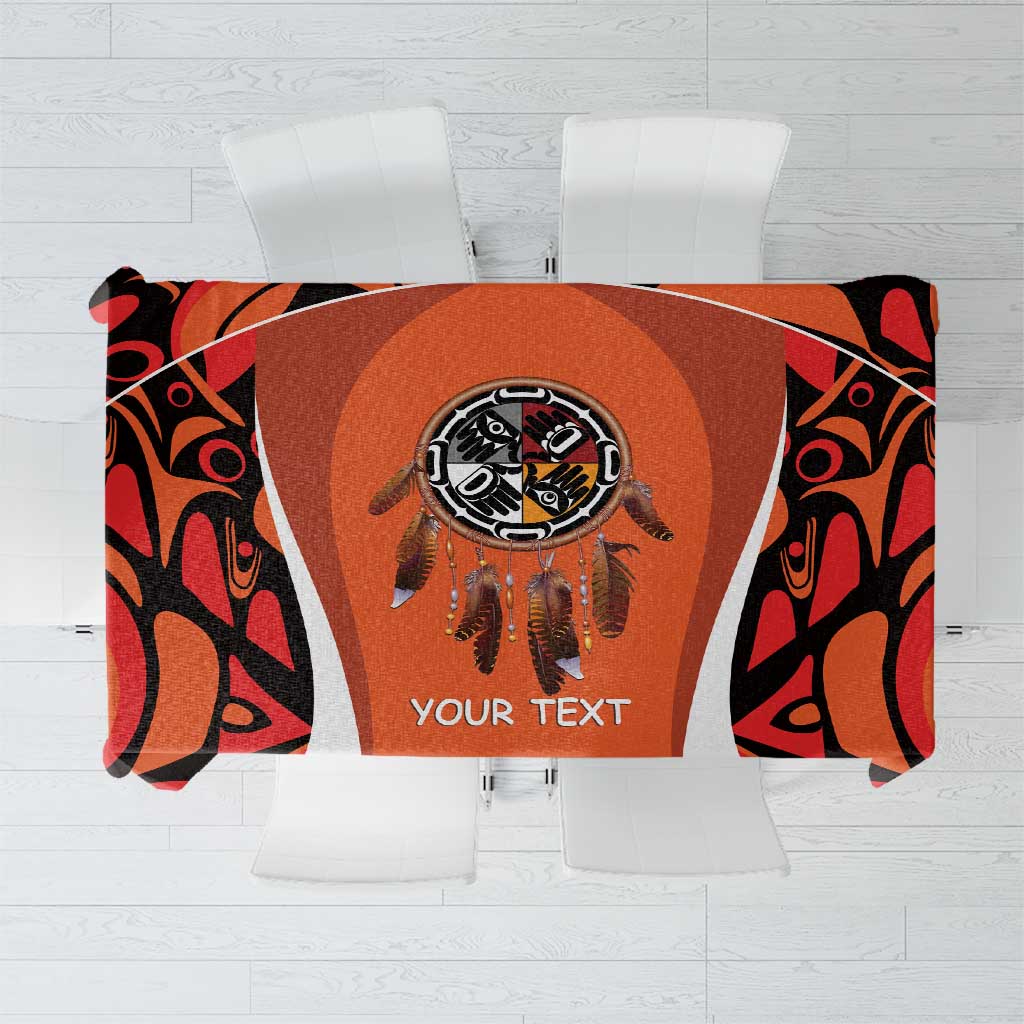 Personalized Orange Day Canada Tablecloth Honouring The Children Haida Pattern - Wonder Print Shop