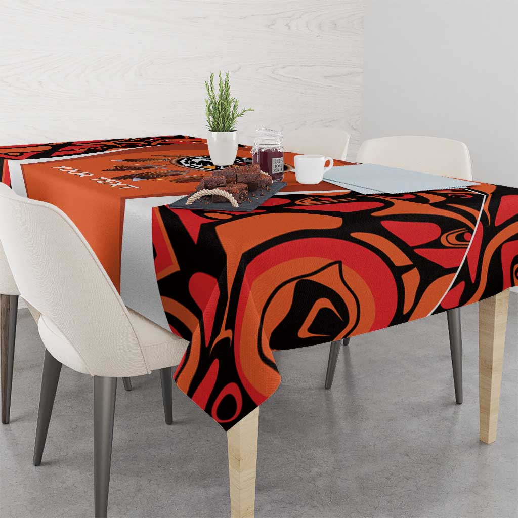 Personalized Orange Day Canada Tablecloth Honouring The Children Haida Pattern - Wonder Print Shop