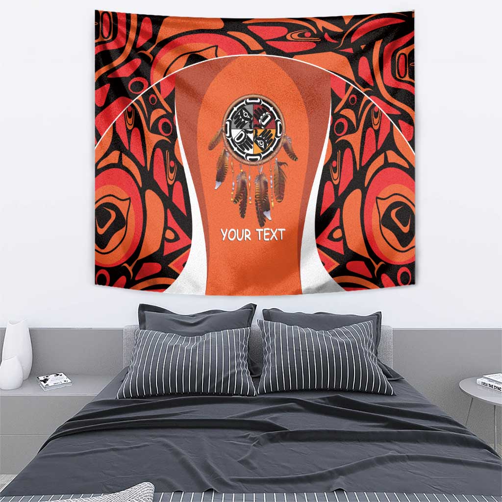 Personalized Orange Day Canada Tapestry Honouring The Children Haida Pattern - Wonder Print Shop