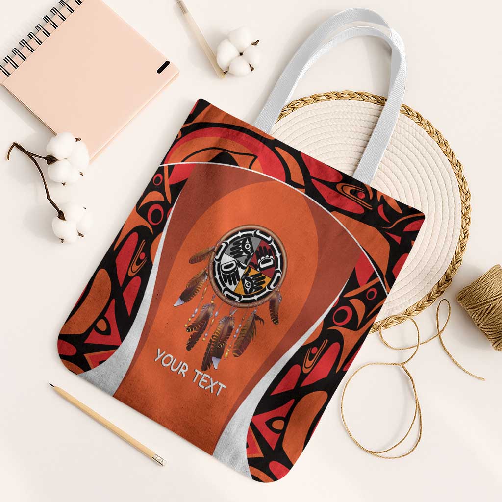 Personalized Orange Day Canada Tote Bag Honouring The Children Haida Pattern - Wonder Print Shop