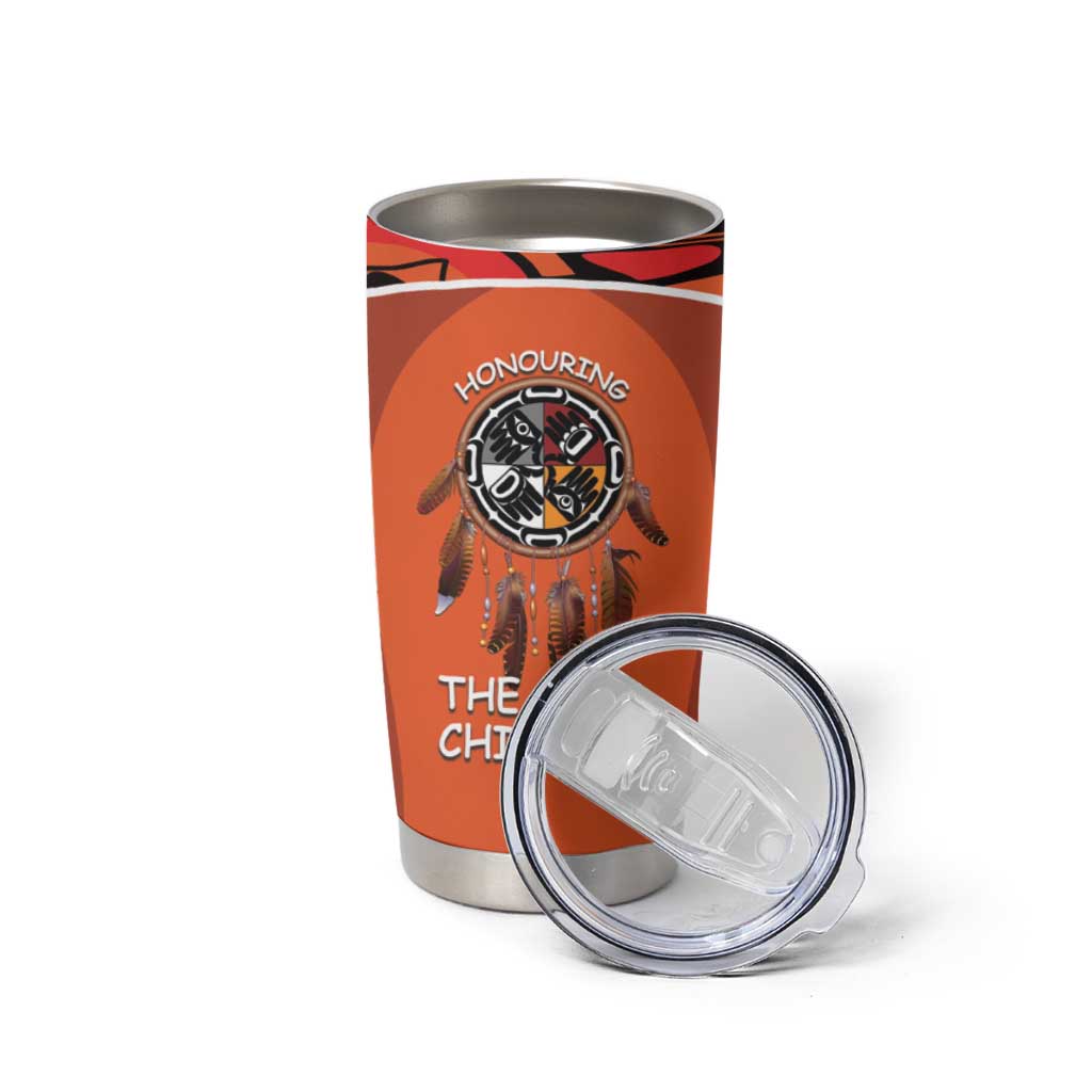Personalized Orange Day Canada Tumbler Cup Honouring The Children Haida Pattern - Wonder Print Shop