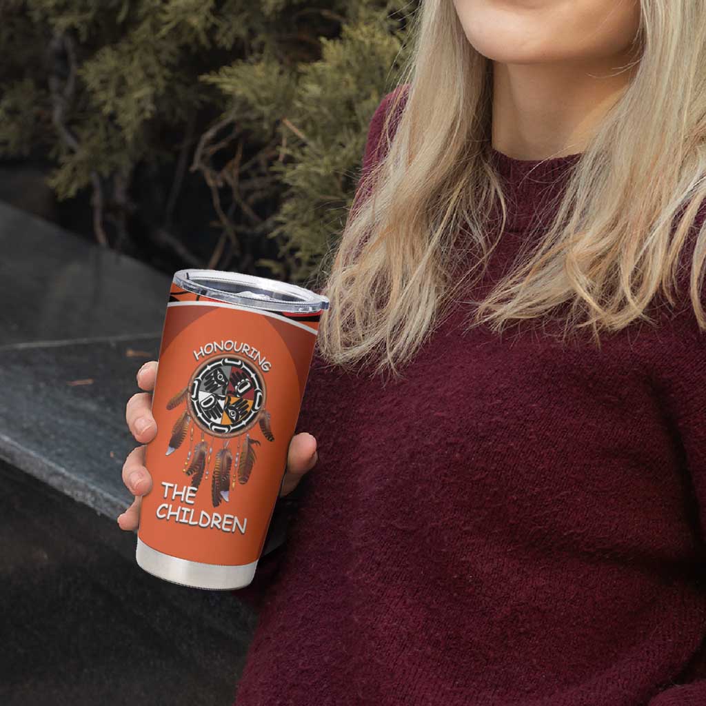 Personalized Orange Day Canada Tumbler Cup Honouring The Children Haida Pattern - Wonder Print Shop