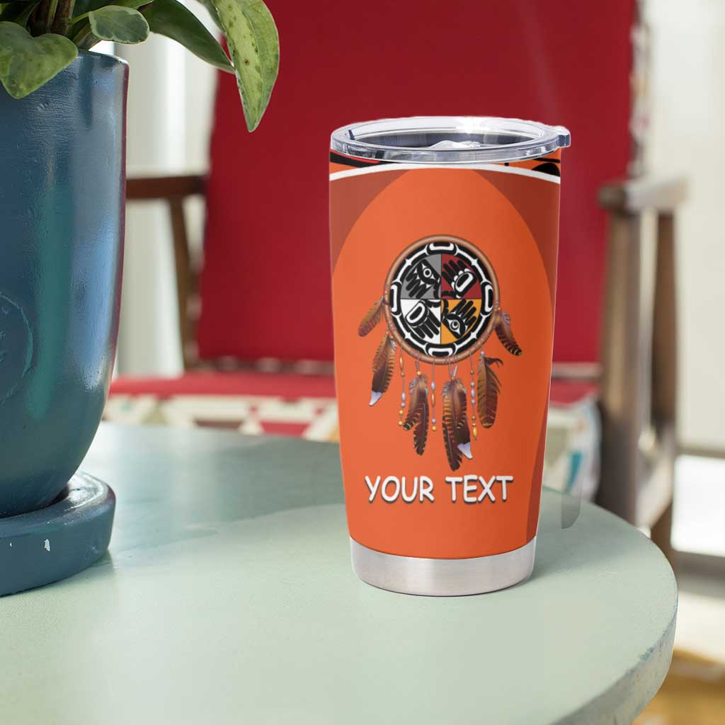 Personalized Orange Day Canada Tumbler Cup Honouring The Children Haida Pattern - Wonder Print Shop