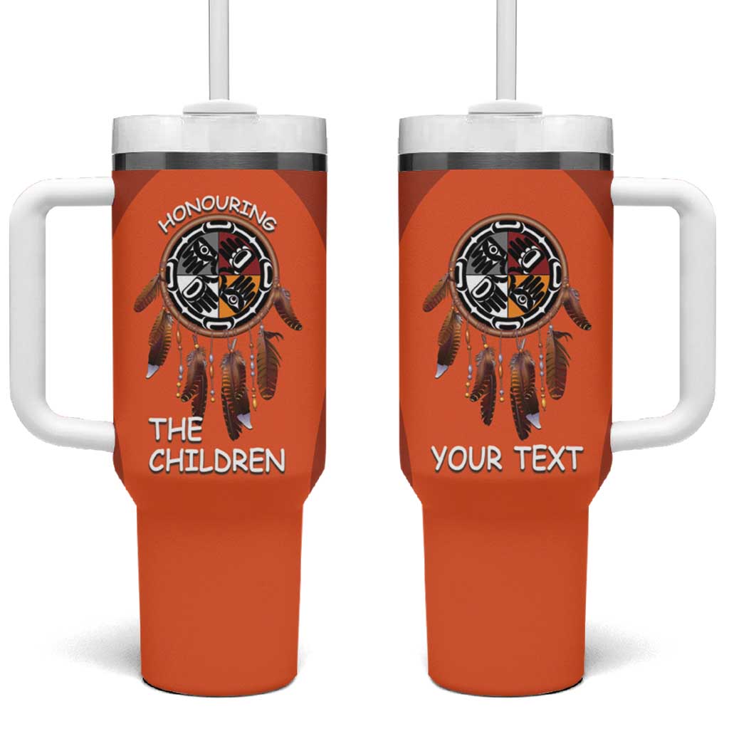 Personalized Orange Day Canada Tumbler With Handle Honouring The Children Haida Pattern - Wonder Print Shop