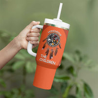 Personalized Orange Day Canada Tumbler With Handle Honouring The Children Haida Pattern - Wonder Print Shop