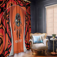 Personalized Orange Day Canada Window Curtain Honouring The Children Haida Pattern - Wonder Print Shop