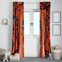Personalized Orange Day Canada Window Curtain Honouring The Children Haida Pattern - Wonder Print Shop