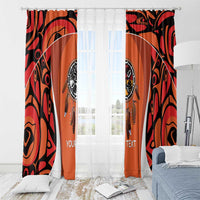 Personalized Orange Day Canada Window Curtain Honouring The Children Haida Pattern - Wonder Print Shop