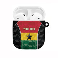 Ghana Football Custom AirPods Case Go Black Queens Kente Pattern