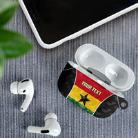 Ghana Football Custom AirPods Case Go Black Queens Kente Pattern