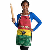 Ghana Football Custom Apron Go Black Queens Kente Pattern