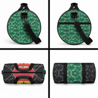 Ghana Football Custom Duffle Bag Go Black Queens Kente Pattern