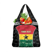 Ghana Football Custom Grocery Bag Go Black Queens Kente Pattern