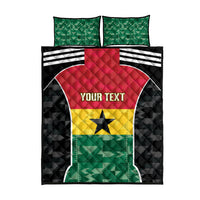 Ghana Football Custom Quilt Bed Set Go Black Queens Kente Pattern