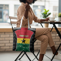 Ghana Football Custom Tote Bag Go Black Queens Kente Pattern