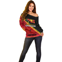 Papua New Guinea Off Shoulder Sweater Independen Stet bilong Papua Niugini Unique Version - Wonder Print Shop