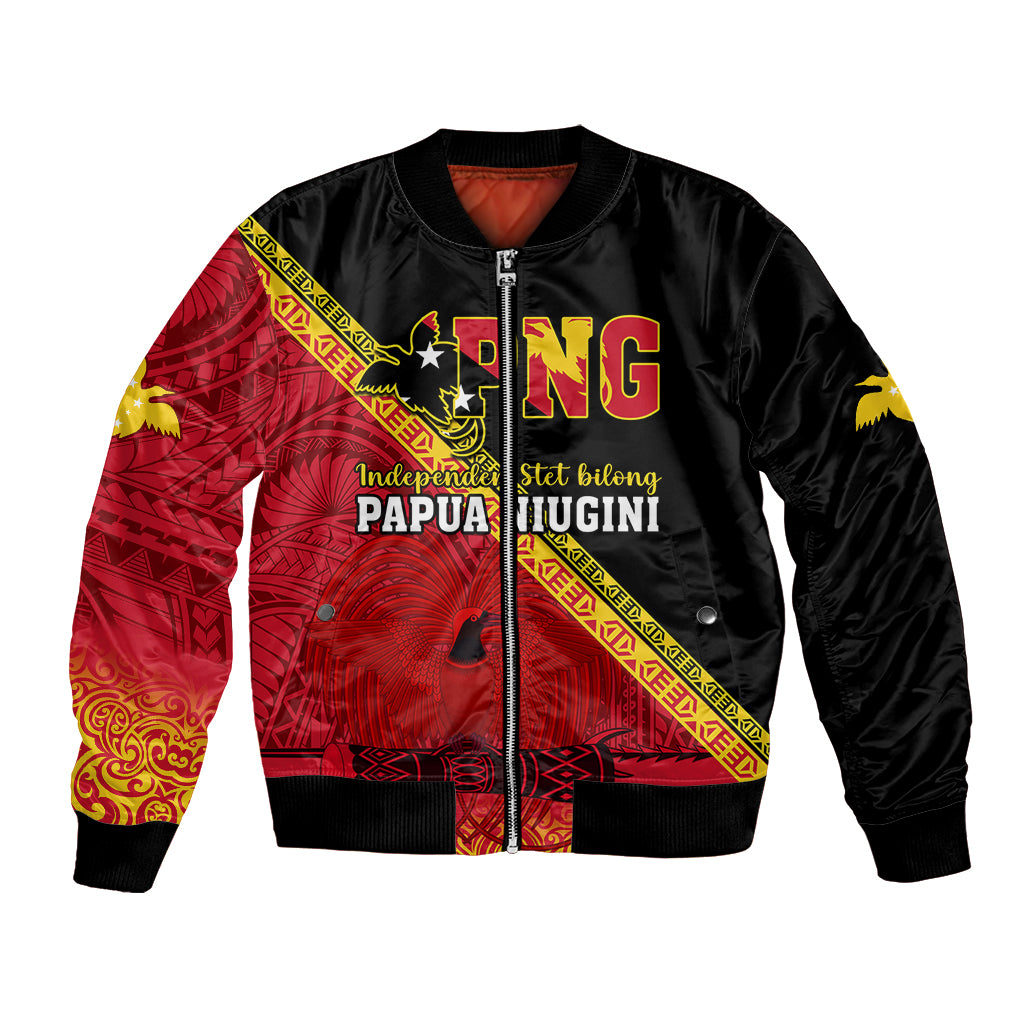 Presonalised Papua New Guinea Bomber Jacket Independen Stet bilong Papua Niugini Unique Version - Wonder Print Shop